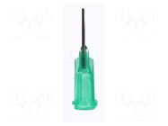 Needle: steel; 0.5"; Size: 18; straight; Mounting: Luer Lock METCAL