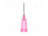 Needle: steel; 0.5"; Size: 20; straight; Mounting: Luer Lock METCAL