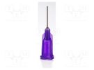 Needle: steel; 0.25"; Size: 21; straight; Mounting: Luer Lock METCAL