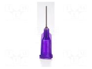 Needle: steel; 0.25"; Size: 21; straight; Mounting: Luer Lock METCAL