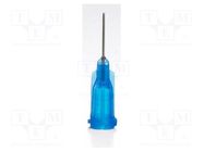 Needle: steel; 1.5"; Size: 22; straight; Mounting: Luer Lock METCAL