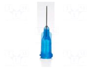Needle: steel; 1.5"; Size: 22; straight; Mounting: Luer Lock METCAL