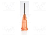 Needle: steel; 1"; Size: 23; straight; Mounting: Luer Lock METCAL