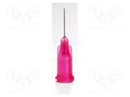 Needle: steel; 0.25"; Size: 25; straight; Mounting: Luer Lock METCAL