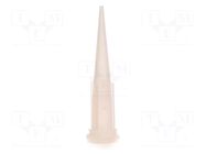 Needle: plastic; 1.25"; Size: 27; straight; UV block; polypropylene METCAL