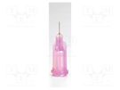 Needle: steel; 0.25"; Size: 30; straight; Mounting: Luer Lock METCAL