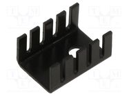 Heatsink: extruded; U; black; L: 19.5mm; W: 13.5mm; H: 9.5mm; 24K/W FISCHER ELEKTRONIK