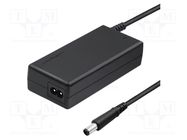 Power supply: switched-mode; 19.5VDC; 4.62A; 90W; for notebooks QOLTEC