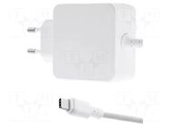 Power supply: switching; mains,plug-in; 5VDC,; 3A; 45W; Out: USB C QOLTEC