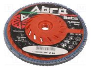 Flap grinding wheels; Ø: 125mm; Øhole: 22.23mm; Granularity: 80 ABRA BETA