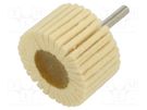 Wheel; for polishing metals; felt; Mounting: rod 6mm; with lever ABRA BETA