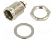 Connector: XLR mini; socket; male; 5A; 500V; PIN: 3; soldering; 24AWG REAN
