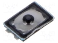 Microswitch TACT; SPST; Pos: 2; 0.05A/12VDC; SMD; none; 2.35N; round E-SWITCH