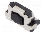 Microswitch TACT; SPST; Pos: 2; 0.05A/12VDC; SMD; none; 1.18N; black E-SWITCH