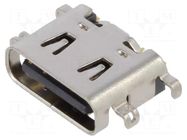 Connector: USB C; socket; SMT; PIN: 16; horizontal; USB 2.0; 5A GCT