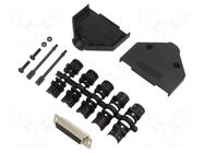 Connector: D-Sub; PIN: 25; plug; female; soldering; for cable; black ENCITECH