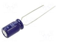 Capacitor: electrolytic; THT; 220uF; 16VDC; Ø6.3x11.2mm; Pitch: 5mm PANASONIC