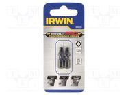 Screwdriver bit; Torx®; TX25; Mounting: 1/4" (C6,3mm); 2pcs. IRWIN