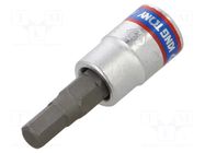 Socket; socket spanner; Bit: Torx®; Size: HEX 5mm; 1/4" KING TONY