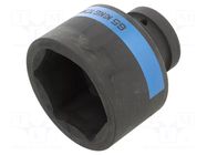 Socket; 6-angles,socket spanner; 65mm; 1"; short KING TONY