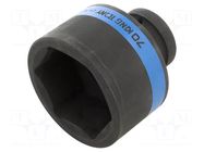 Socket; 6-angles,socket spanner; 70mm; 1"; short KING TONY