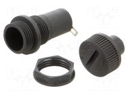 Fuse holder; 5x20mm; 10A; on panel; 250VAC; thermoplastic; IP40 ESKA