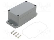 Enclosure: multipurpose; X: 65mm; Y: 115mm; Z: 55mm; ABS; light grey GAINTA