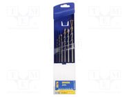 Drill set; for concrete; MASONRY; 4mm,5mm,6mm,7mm,8mm,10mm,12mm IRWIN