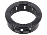 Grommet; Ømount.hole: 31.8mm; Øhole: 23.8mm; black; UL94V-2 KEYSTONE