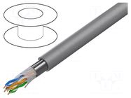 Wire; U/UTP; 4x2x23AWG; 6a; wire; Cu; Insulation: LSZH; grey; 305m BELDEN