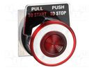Switch: push-button; 30mm; Stabl.pos: 2; red/white; IP66; 9001K SCHNEIDER ELECTRIC