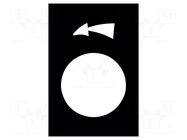 Label; black; Button marking: arrow; control cassette; 30x40mm SCHNEIDER ELECTRIC