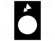 Label; black; Button marking: arrows; control cassette; 30x40mm SCHNEIDER ELECTRIC