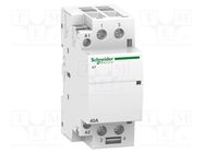 Contactor: 2-pole installation; 40A; 220÷240VAC; NO x2; IP20; 500V SCHNEIDER ELECTRIC