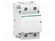 Contactor: 2-pole installation; 100A; 230÷240VAC; NO x2; IP20 SCHNEIDER ELECTRIC