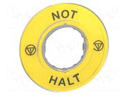 Label; Harmony XB4; Ø22mm; yellow; Dim: Ø60mm SCHNEIDER ELECTRIC