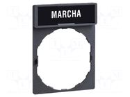 Description label; 22mm; Harmony XB4; black; plastic; Dim: 30x40mm SCHNEIDER ELECTRIC