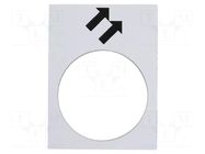 Label; white; Button marking: arrows; control cassette; 30x40mm SCHNEIDER ELECTRIC