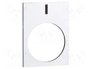 Label; white; Button marking: I; control cassette; 30x40mm SCHNEIDER ELECTRIC