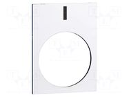 Label; white; Button marking: I; control cassette; 30x40mm SCHNEIDER ELECTRIC