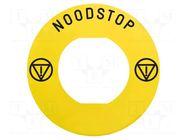 Label; Harmony XB4; Ø22mm; yellow; Dim: Ø60mm SCHNEIDER ELECTRIC