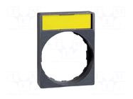 Description label; 22mm; Harmony XB4; black; plastic; Dim: 30x40mm SCHNEIDER ELECTRIC