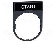 Description label; 22mm; Harmony XB4; black; plastic; Dim: 30x40mm SCHNEIDER ELECTRIC