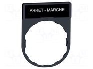 Description label; 22mm; Harmony XB4; black; plastic; Dim: 30x40mm SCHNEIDER ELECTRIC