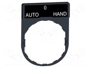 Description label; 22mm; Harmony XB4; black; plastic; Dim: 30x40mm SCHNEIDER ELECTRIC