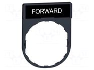 Description label; 22mm; Harmony XB4; black; plastic; Dim: 30x40mm SCHNEIDER ELECTRIC