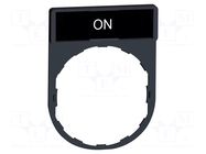 Description label; 22mm; Harmony XB4; black; plastic; Dim: 30x40mm SCHNEIDER ELECTRIC