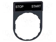 Description label; 22mm; Harmony XB4; black; plastic; Dim: 30x40mm SCHNEIDER ELECTRIC