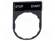 Description label; 22mm; Harmony XB4; black; plastic; Dim: 30x40mm SCHNEIDER ELECTRIC