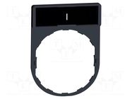 Description label; 22mm; Harmony XB4; black; plastic; Dim: 30x40mm SCHNEIDER ELECTRIC